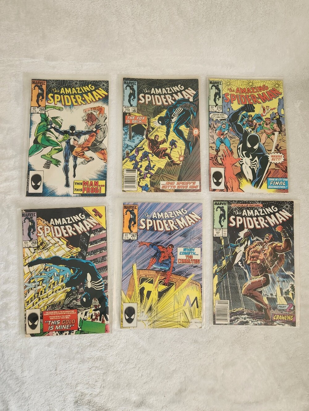 Amazing Spider-Man #265-270 + #293 Marvel Lot Silver Sable Kraven Golden Age 80s